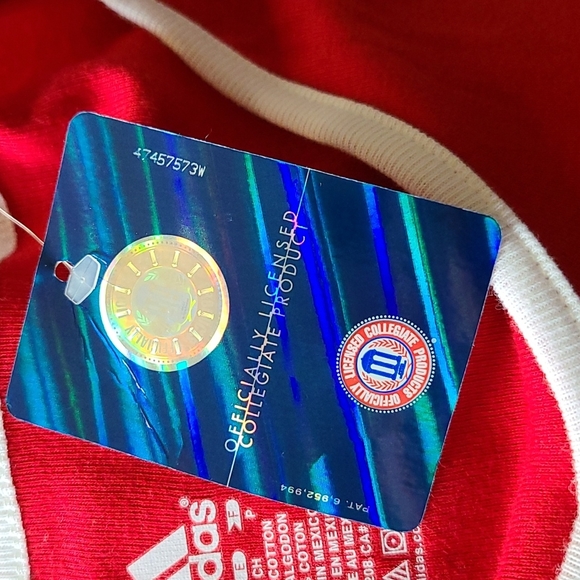 Adidas University of Nebraska Huskers Long Sleeve Cotton Shirt Size Small - Picture 6 of 7